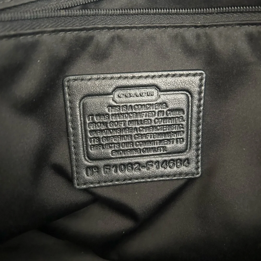 Coach Black Leather Business Tote - Picture 9 of 10